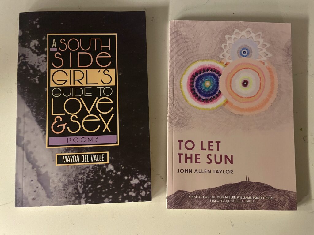 The South Side Girl's Guide To Love & Sex by Mayda Del Valle and To Let The Sun by John Allen Taylor