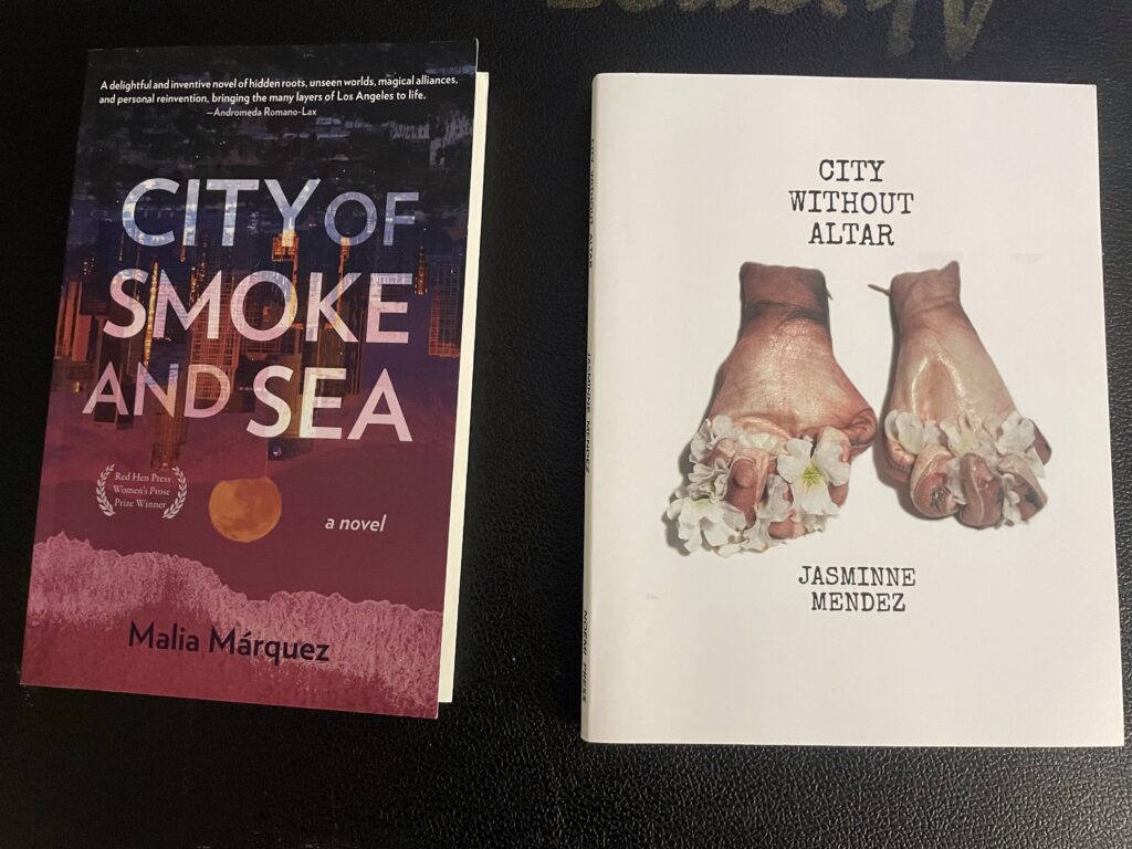 City of Smoke and Sea by Malia Márquez and City Without Altar by Jasminne Mendez