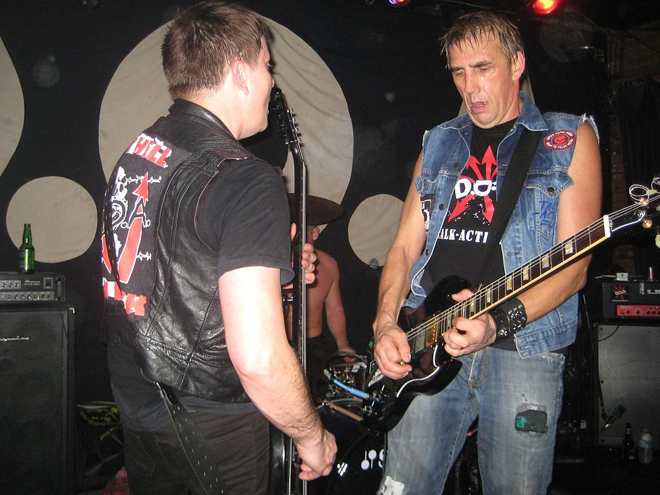 the band D.O.A. playing at the Cafe Chaos in Montreal, October 2010.